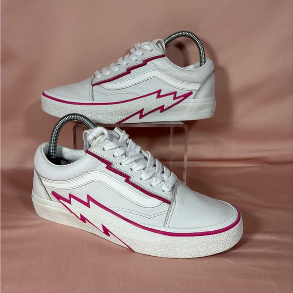 Vans Shoes - Vans Old Skool Bolt Leather Pop Pink Glow Low Top Unisex Shoes W's 7.5/ M's 6